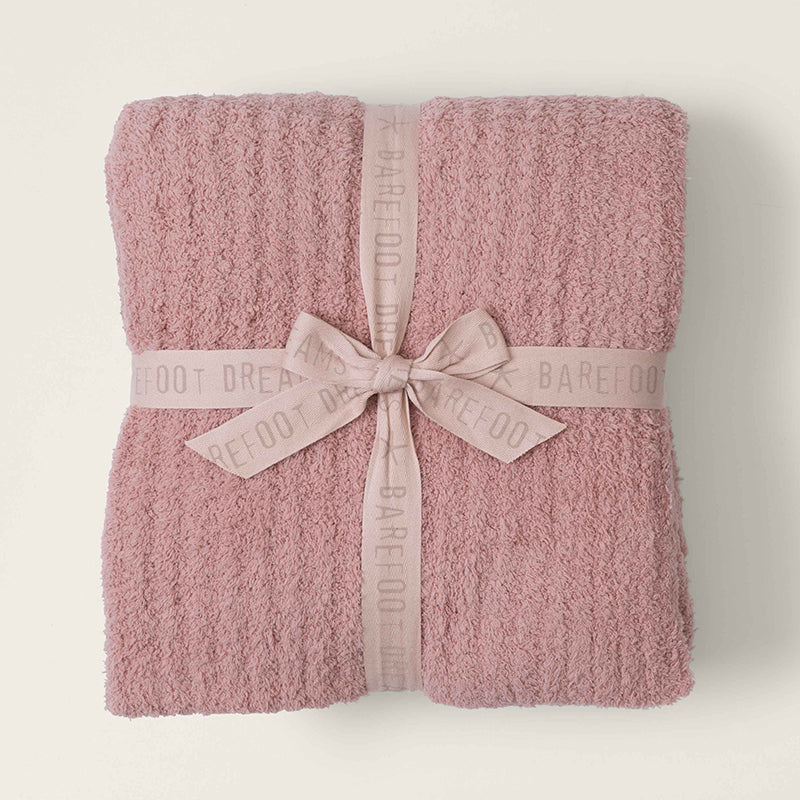 Barefoot Dreams COZYCHIC RIBBED THROW BLANKET Dusty Coral