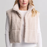 Barefoot Dreams BRUSHED COZYCHIC PUFFER VEST Stone