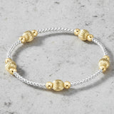 eNewton Design PURPOSE DIGNITY BEAD BRACELET Mixed Metal 6mm