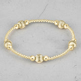 eNewton Design PURPOSE DIGNITY BEAD BRACELET Gold 6mm