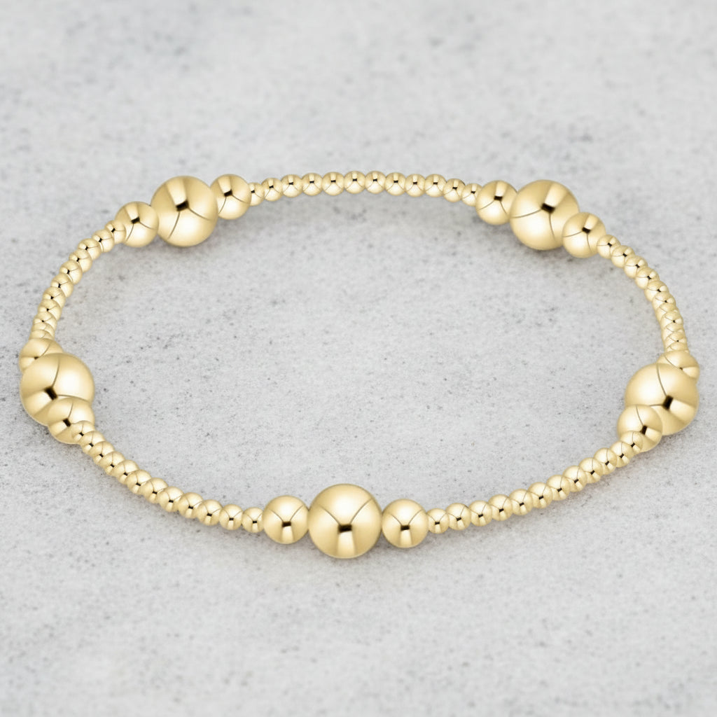 eNewton Design PURPOSE GOLD BEAD BRACELET Gold 6mm