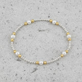 eNewton Design PURPOSE PEARL BEAD BRACELET Mixed Metal 4mm