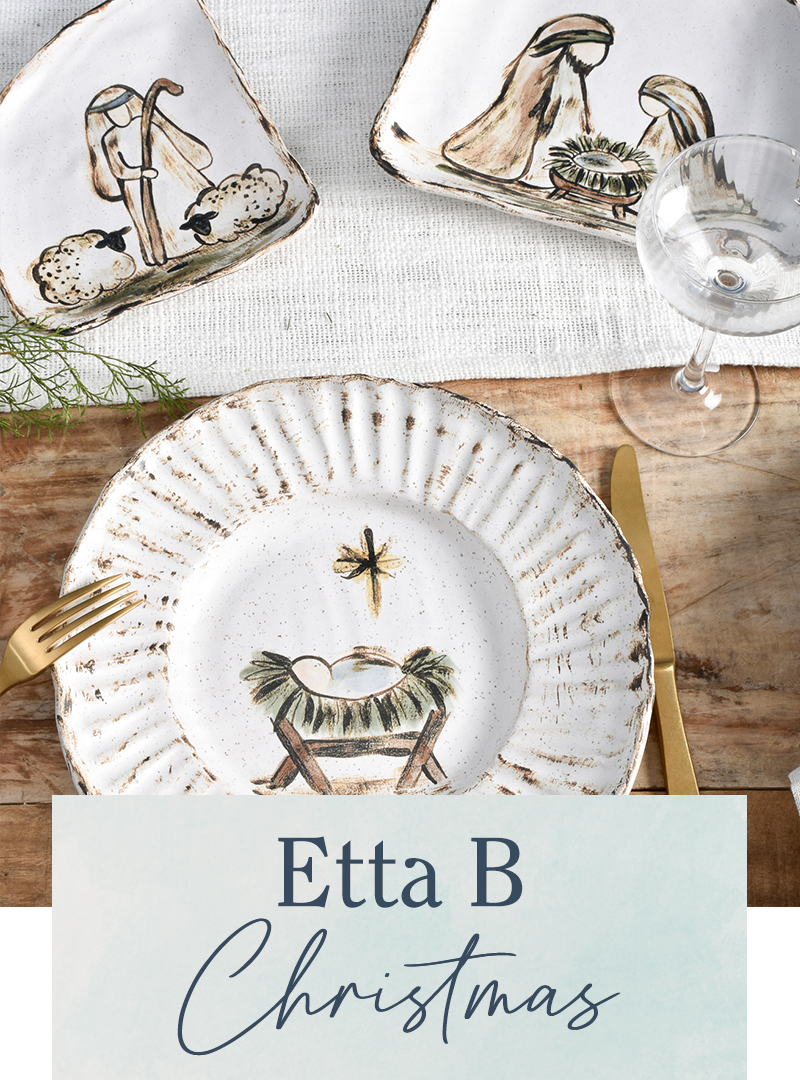 Etta B Christmas Pottery Nativity Scene