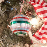 Raz Imports PLAID GLASS BALL ORNAMENT