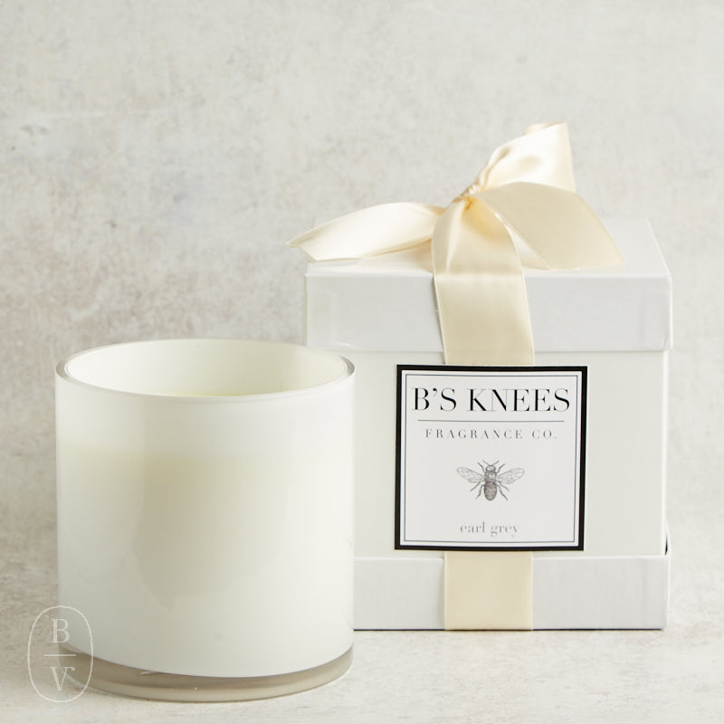 B's Knees Fragrance Co. 3 WICK CANDLE White Earl Grey