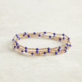 Beaded Blondes GAMEDAY DAINTY POPPI BRACELET Blue