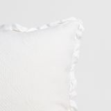 Bella Notte Linens TRETTINO SHAM Winter White Deluxe