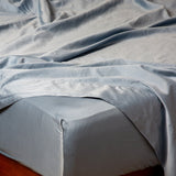 Bella Notte Linens BRIA FITTED SHEET Tahoe Blue