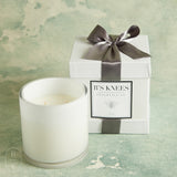 B's Knees Fragrance Co. B's Knees 3 Wick White Glass Candle White Slate