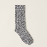 Barefoot Dreams COZYCHIC WOMENS HEATHERED SOCKS Slate Blue White S M