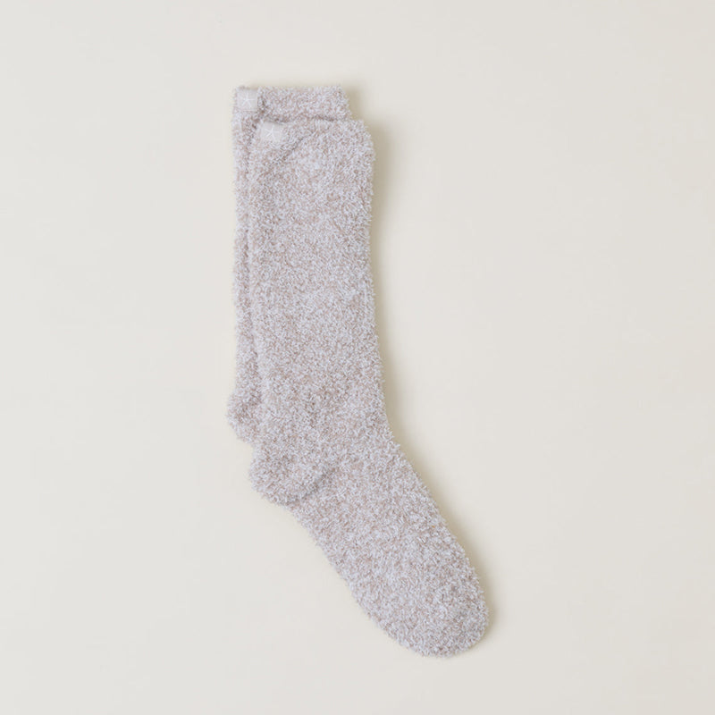 Barefoot Dreams COZYCHIC WOMENS HEATHERED SOCKS Stone White S M