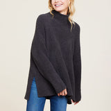 Barefoot Dreams COZYCHIC HIGH LOW PULLOVER Carbon