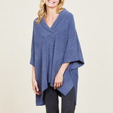 Barefoot Dreams COZYCHIC SHAWL COLLAR PONCHO Tidewater One Size