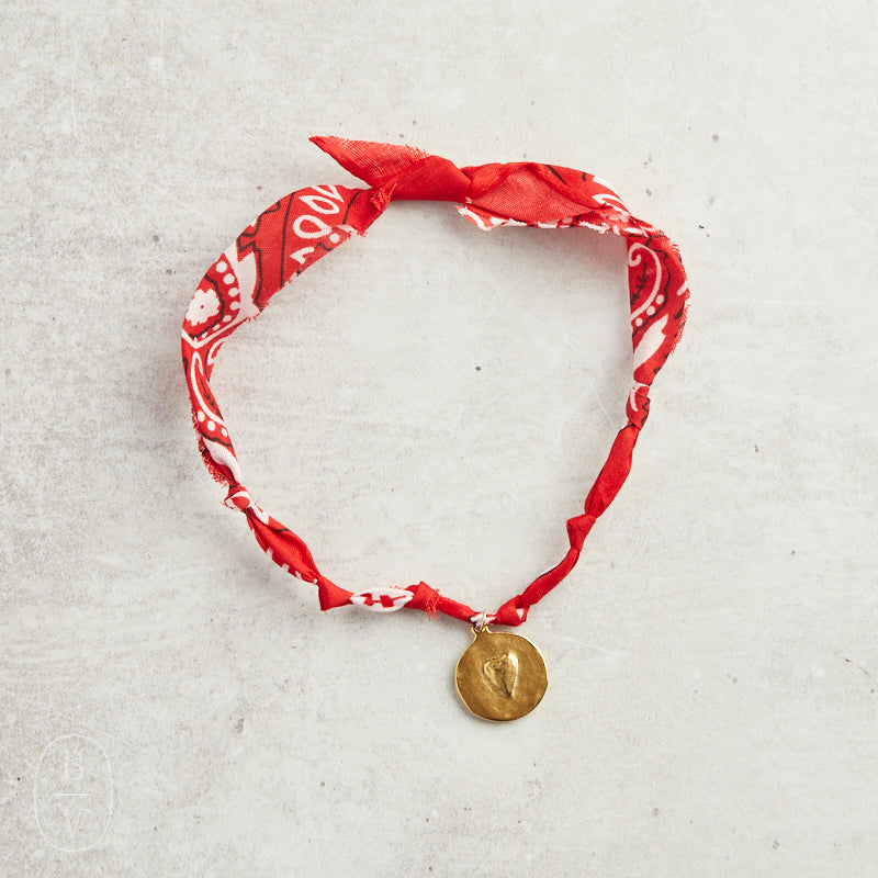 CV Designs BANDANA SINGLE CHARM NECKLACE