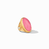 Julie Vos CANNES STATEMENT RING Iridescent Peony Pink 8