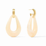 Julie Vos CARNABY DOORKNOCKER EARRINGS Gold OS Ivory