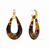 Julie Vos CARNABY DOORKNOCKER EARRINGS Gold OS Tortoise Shell