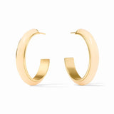 Julie Vos CARNABY HOOP EARRINGS Ivory Large