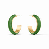 Julie Vos CARNABY HOOP EARRINGS Palmetto Green Medium