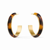 Julie Vos CARNABY HOOP EARRINGS Tortoise Shell Large