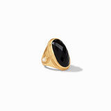 Julie Vos CANNES STATEMENT RING Obsidian Black 7