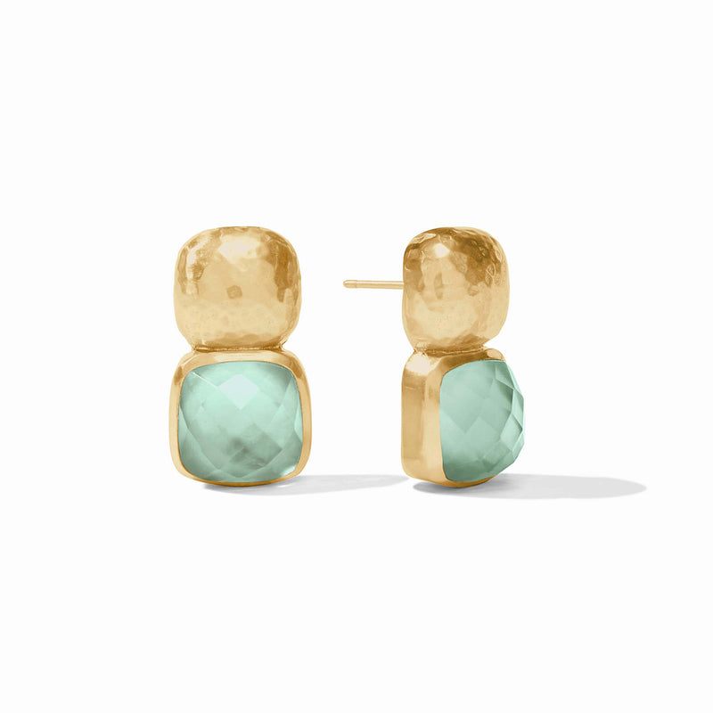 Julie Vos CATALINA EARRINGS Iridescent Aquamarine Blue