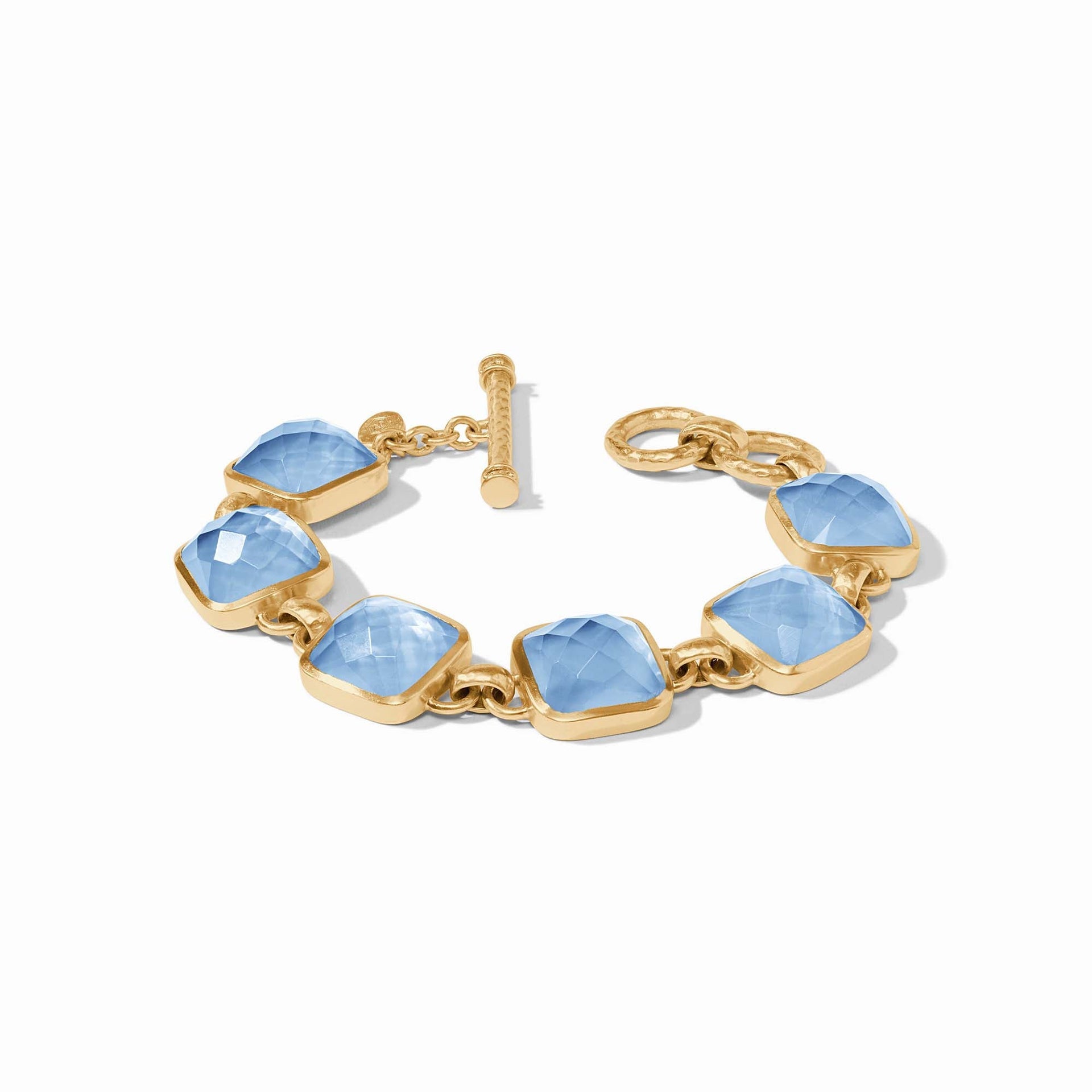 Julie Vos CATALINA STONE BRACELET Iridescent Chalcedony Blue