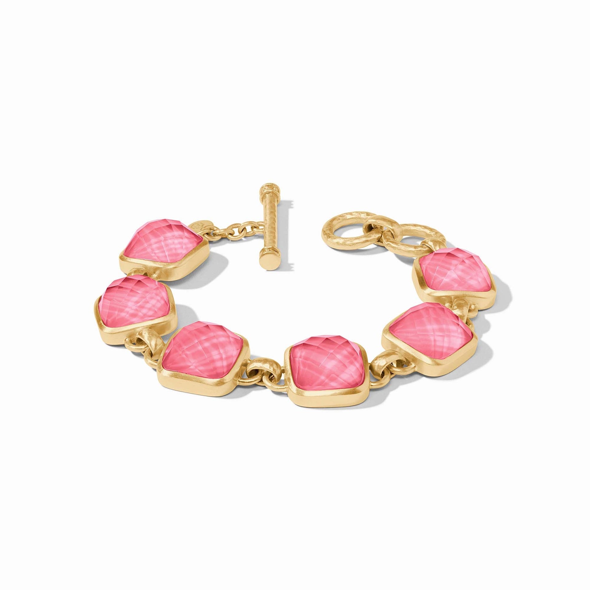 Julie Vos CATALINA STONE BRACELET Iridescent Peony Pink