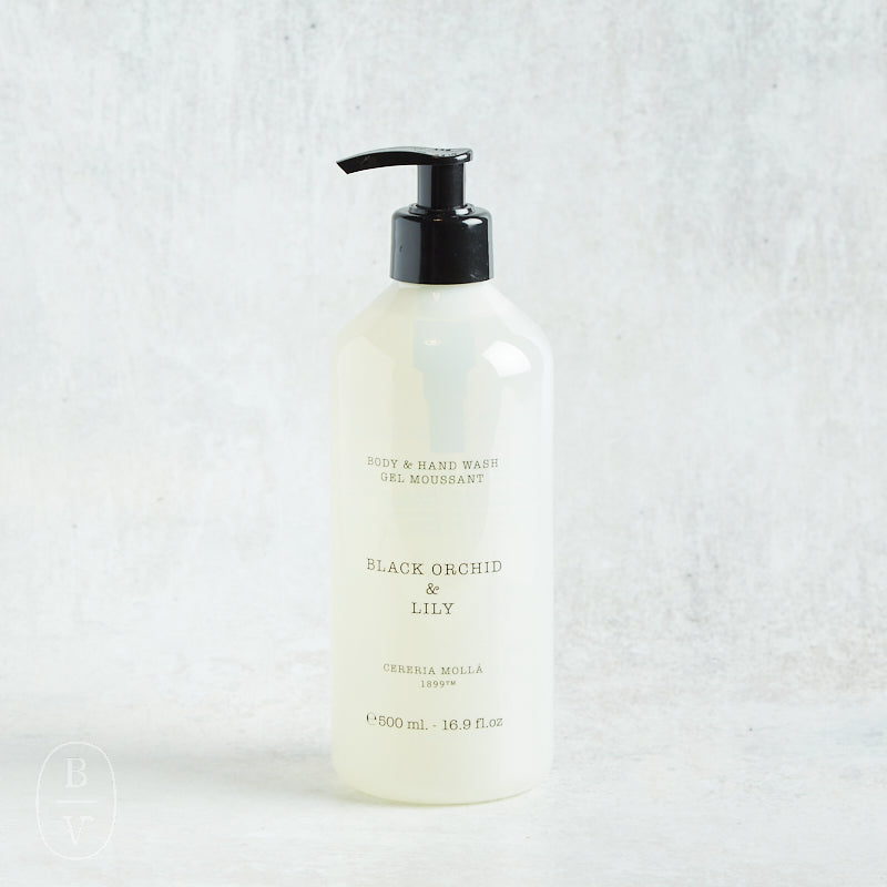 Cereria Molla FINE HAND AND BODY WASH Black Orchid & Lily 16.9 fl oz