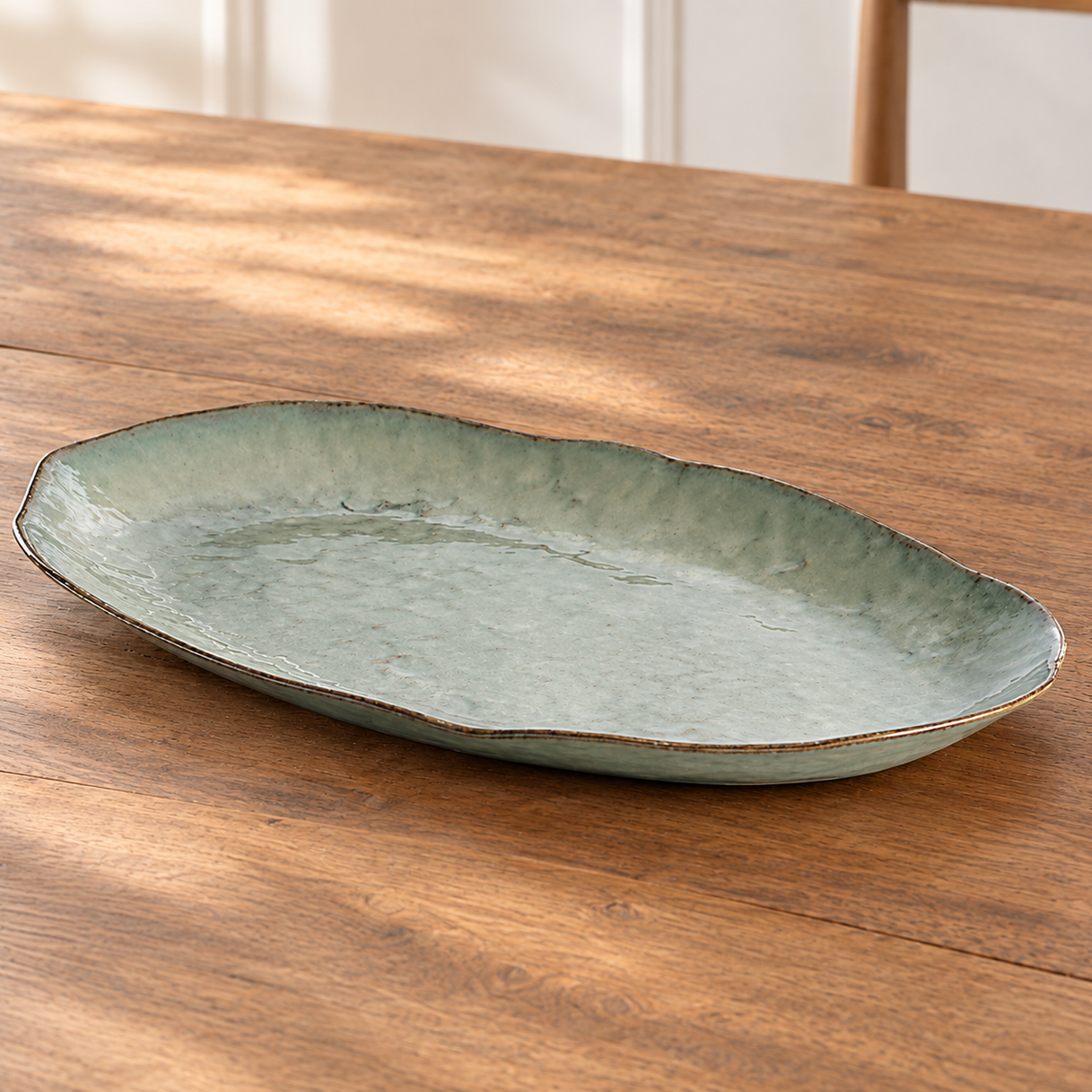 Simon Pearce BURLINGTON OVAL PLATTER Moss Large