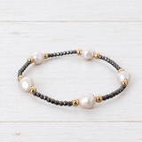 eNewton Design PURPOSE ADMIRE PEARL HEMATITE BRACELET
