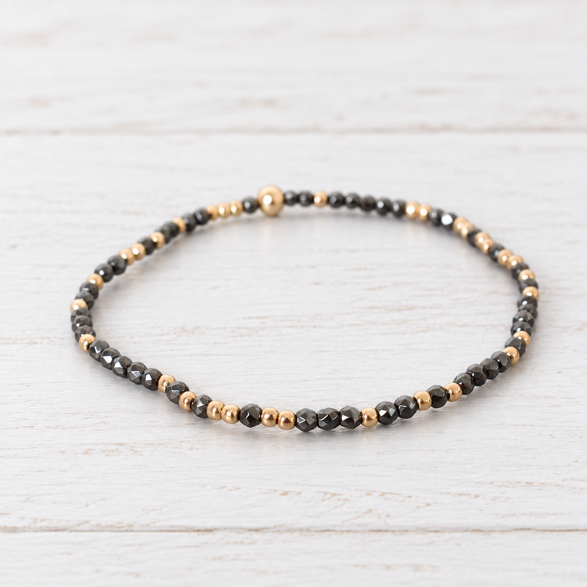 eNewton Design HOPE UNWRITTEN HEMATITE BRACELET Faceted Hematite 2mm