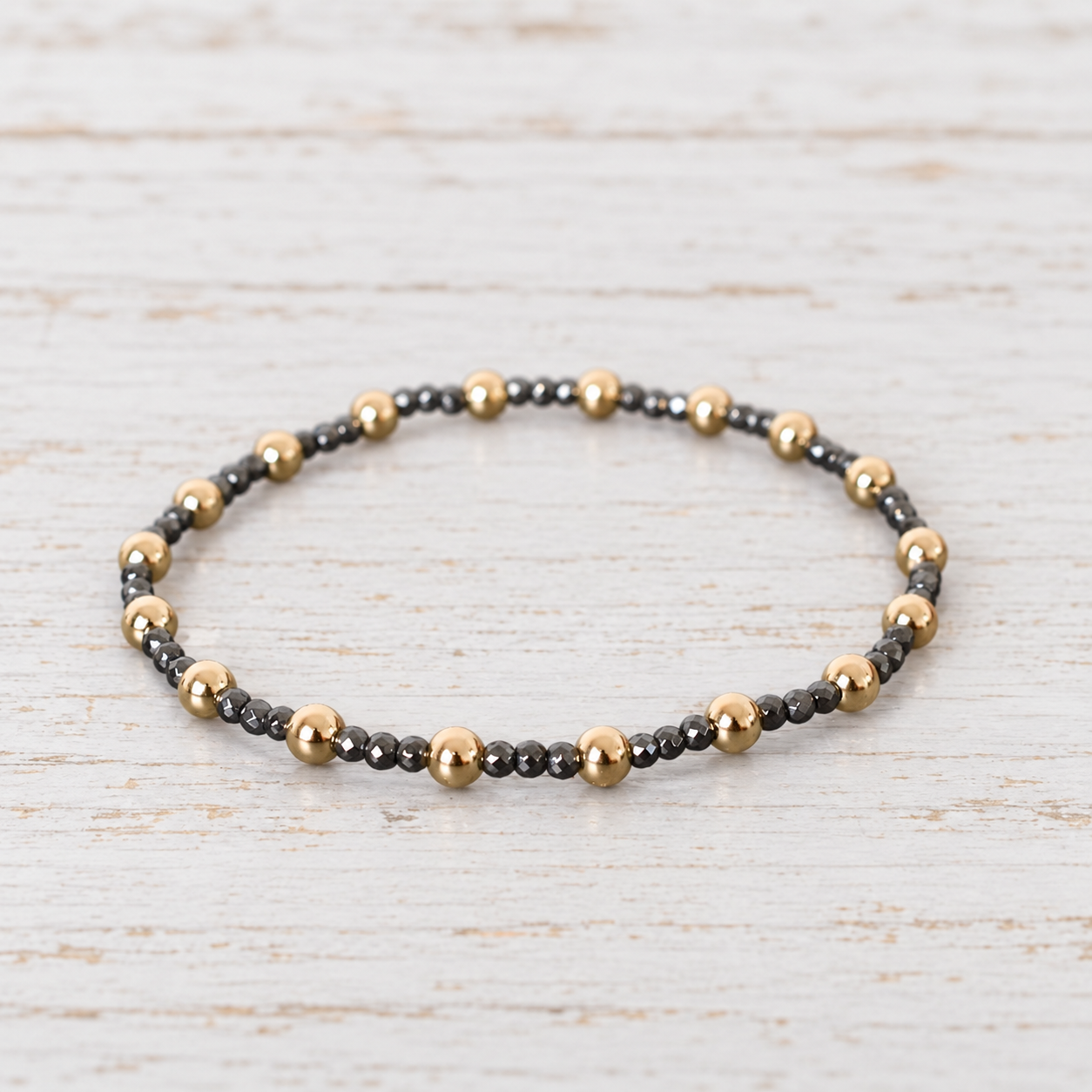 eNewton Design SINCERITY HEMATITE BRACELET Faceted Hematite 2mm