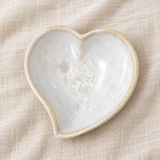 Simon Pearce CRYSTALLINE TWIST HEART BOWL Cadent White Small
