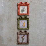 Creative Co-op SQUARE RESIN PHOTO FRAME WITH BOW