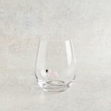 Creative Co-op STEMLESS WINE GLASS WITH FIGURE Flamingo