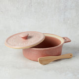 Creative Co-op STONEWARE BRIE BAKER WITH WOOD SPREADER