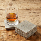 Creative Co-op NATURAL TRAVERTINE COASTERS SET OF 4