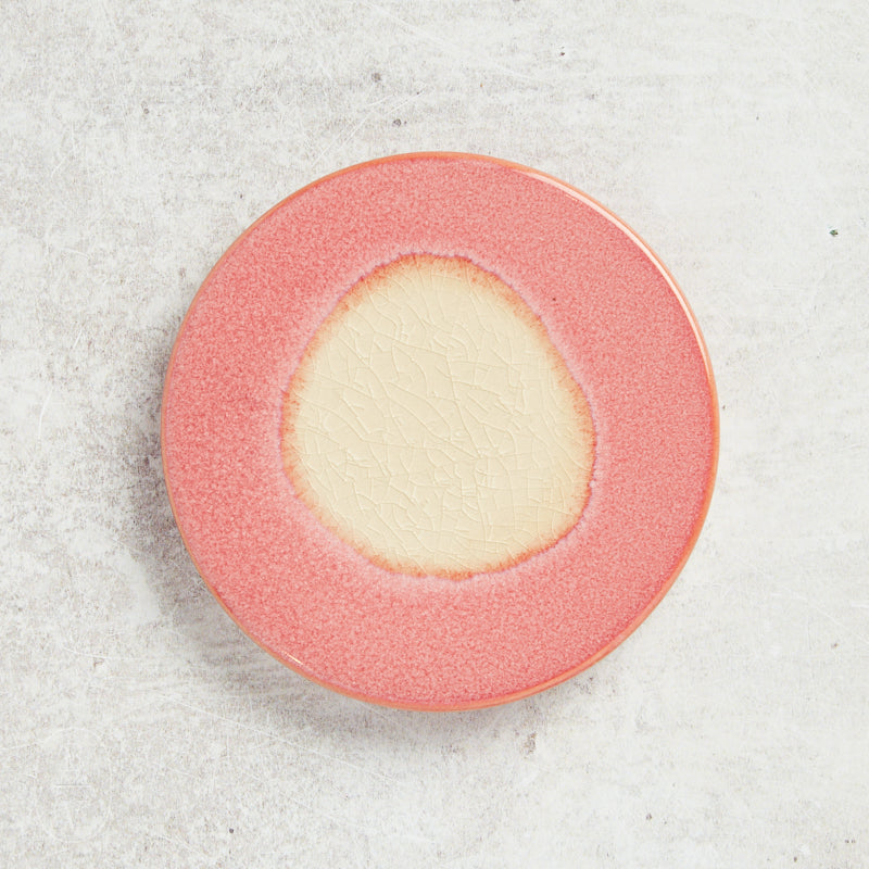 Creative Co-op REACTIVE GLAZE STONEWARE TRIVET Coral
