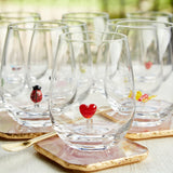 Creative Co-op STEMLESS WINE GLASS WITH FIGURE