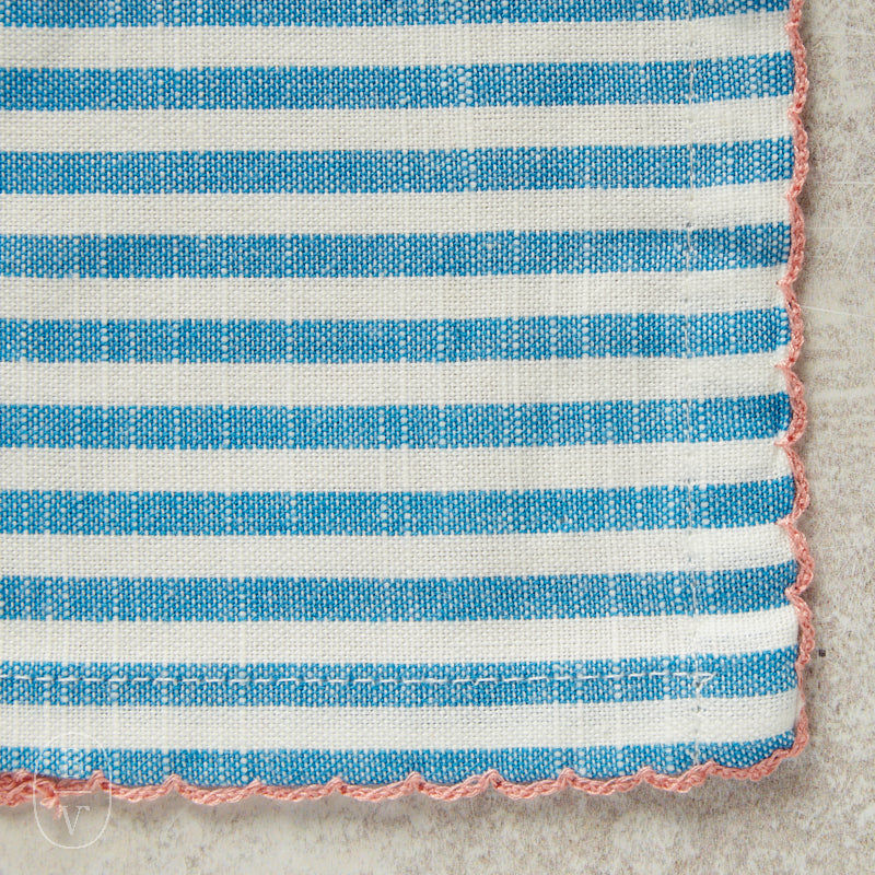 Creative Co-op STITCHED COLORED TRIM NAPKIN SET OF 4