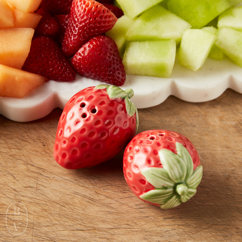 Creative Co-op STRAWBERRY SHAPED SALT AND PEPPER SET