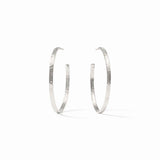 Julie Vos SILVER CRESCENT HOOP EARRINGS Extra Large