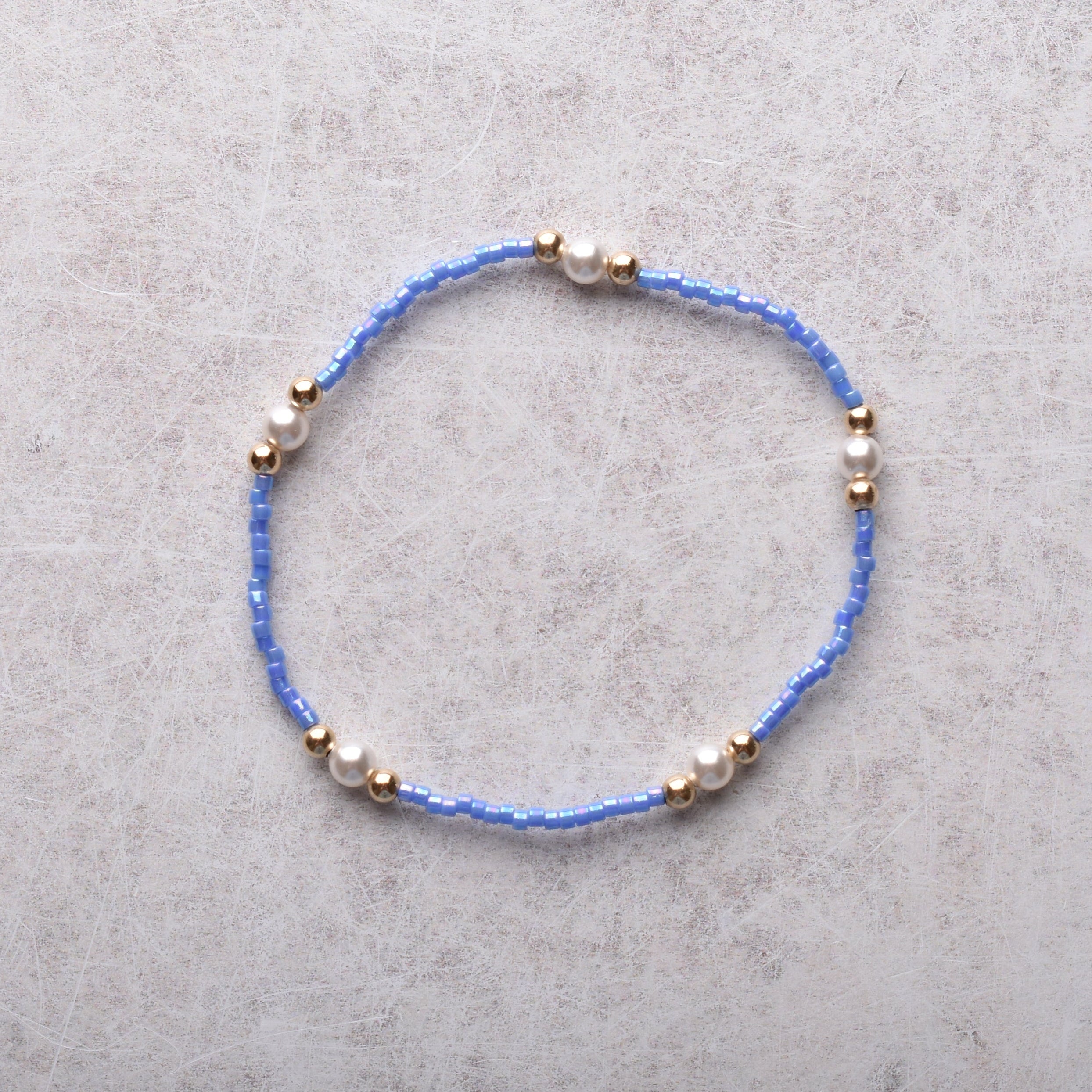 eNewton Design HOPE PURPOSE PEARL BRACELET FW26 Bright Blue