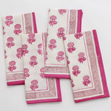 Pomegranate ROSE NAPKIN SET OF 4 Wine