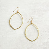 Darby Drake Jewelry and Design LARGE BRASS MARQUIS EARRINGS - VJ934