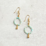 Darby Drake Jewelry and Design GEMSTONE CIRCLE AND TRI EARRINGS - ETS462 Russian Amazonite