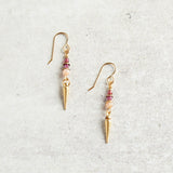 Darby Drake Jewelry and Design GEMSTONE SPEAR EARRINGS - ETS518 Rhodolite