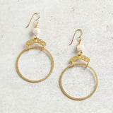 Darby Drake Jewelry and Design GEMSTONE TOP HOOP EARRINGS - ETS339