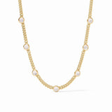 Julie Vos DOLCE DELICATE STATION NECKLACE Iridescent Clear Crystal